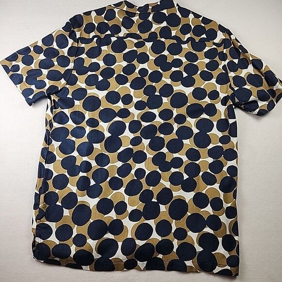 Denim & Flower Rickey Singh Large Shirt Mens Geometric Retro Short Sleeve Button - Picture 7 of 8